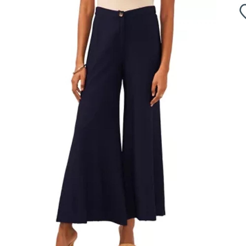 Vince Camuto Trousers Wide Leg Navy Blue L NWT